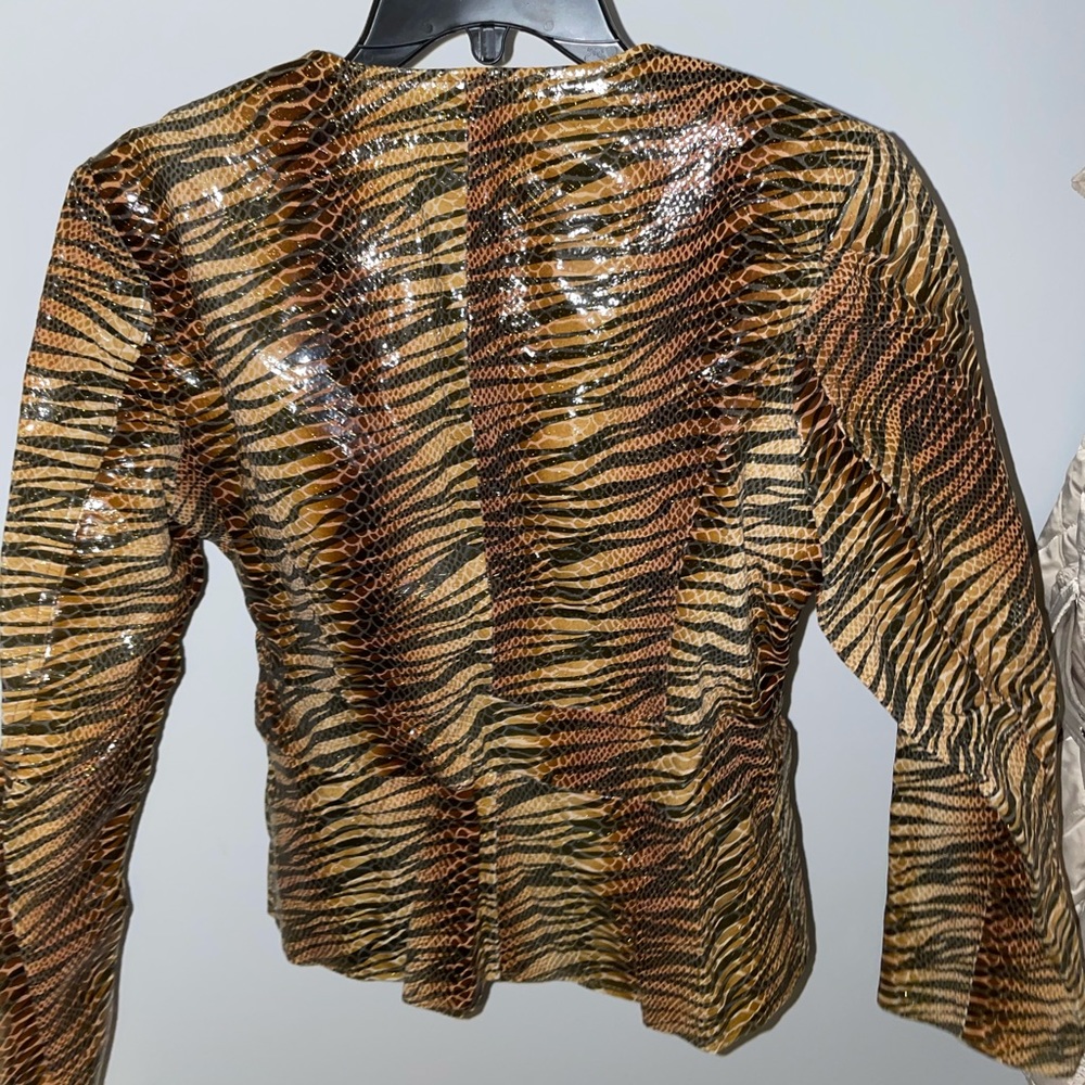 PAMELA MCCOY 'SO CHIC' ANIMAL PRINT JACKET THE ULTIMATE WEARABLE NEW + TAGS